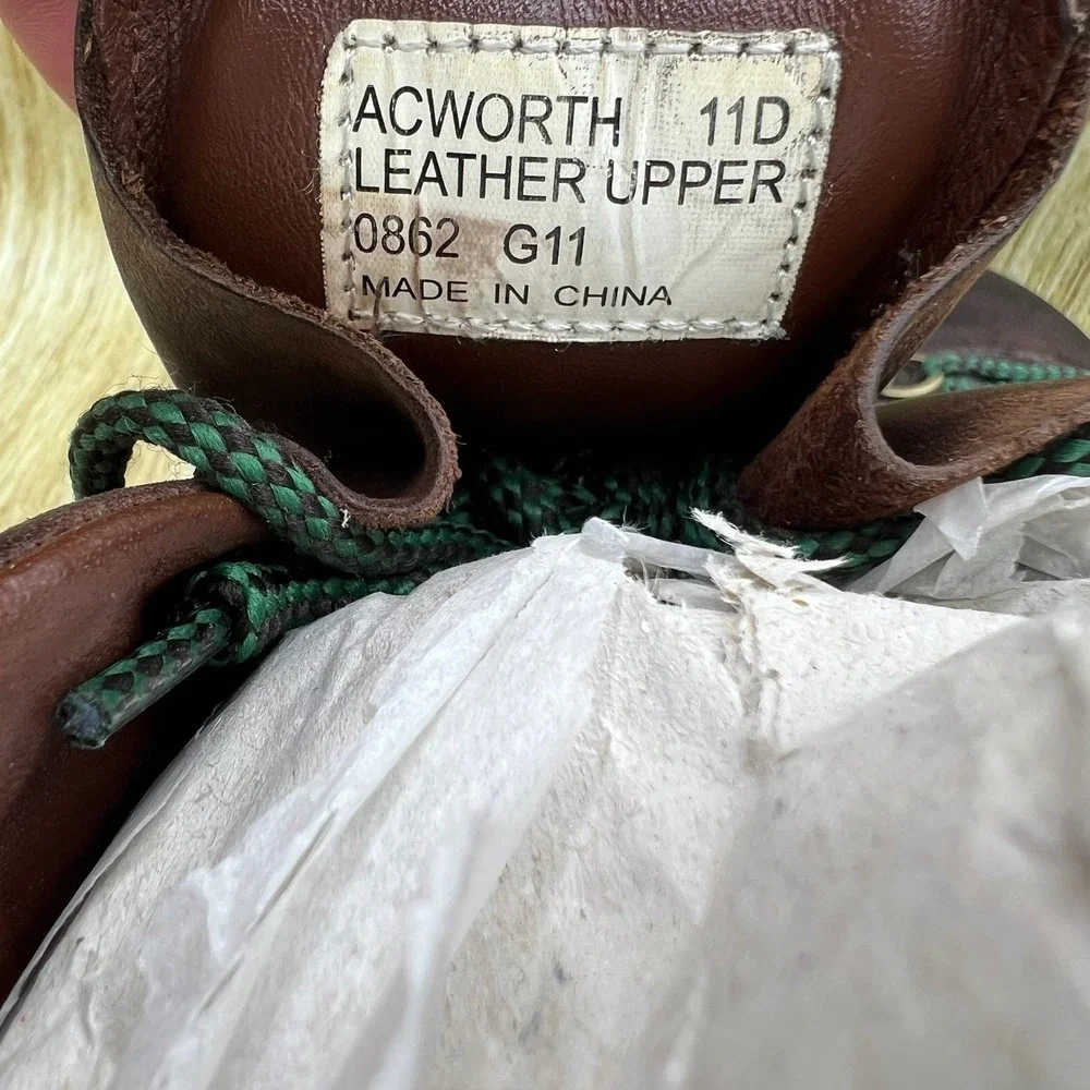 Polo Ralph Lauren Acworth Hiking Boots Men's Size 11 D Brown Oiled Calf Leather